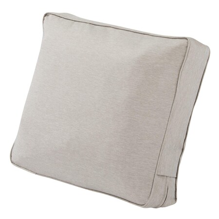 Classic Accessories Montlake FadeSafe Patio Lounge Chair/Loveseat Back Cushion, 21 x 22 x 4 Inch, Heather Grey 62-059-HGREY-EC